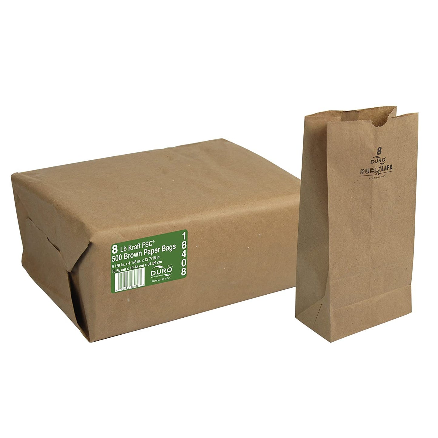 8 lb Brown Paper Bags