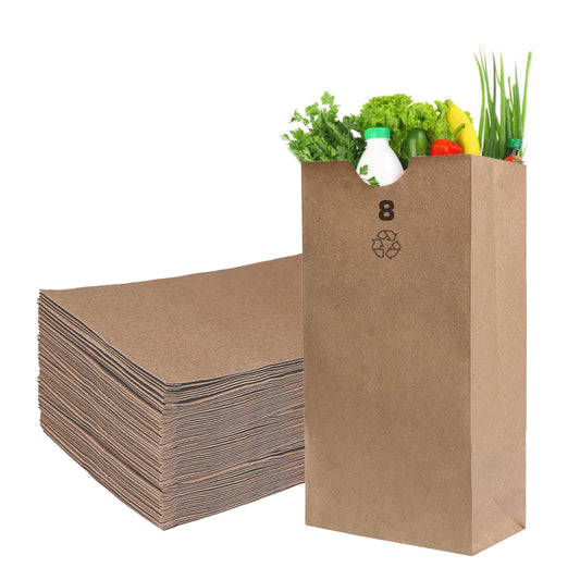 8 lb Brown Paper Bags