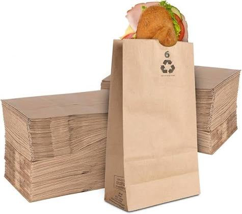 6 lb Brown Paper Bags