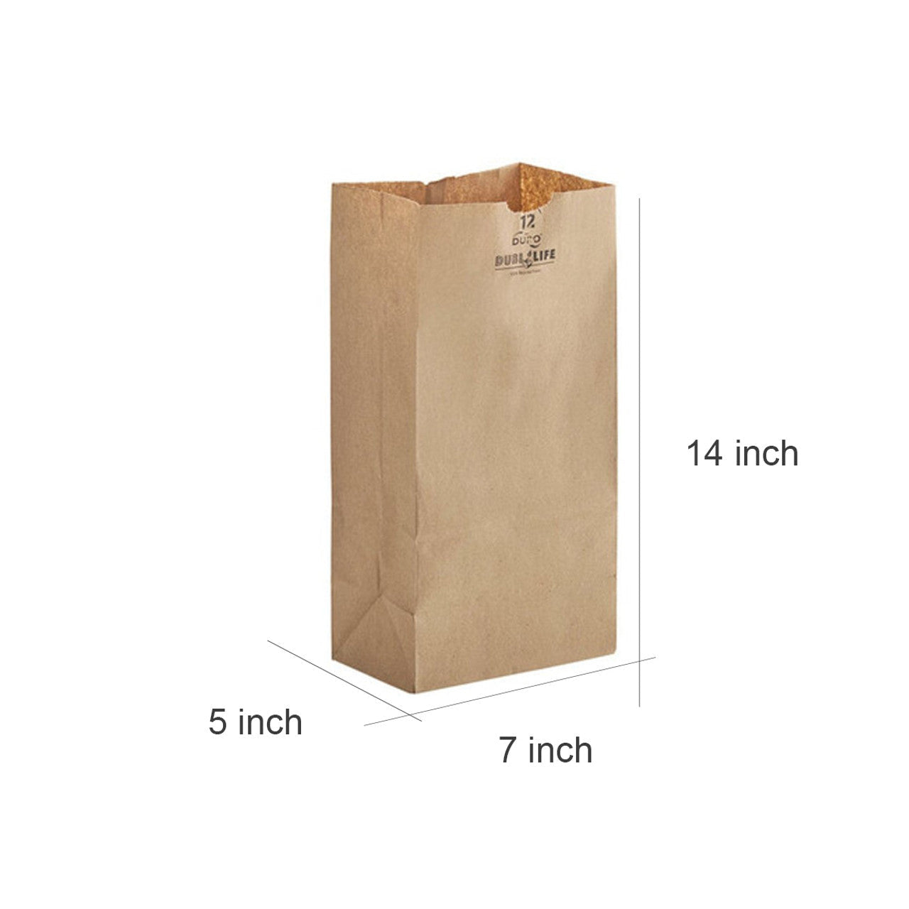 12 lb Brown Paper Bags